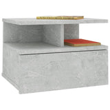 NNEVL Floating Nightstand Concrete Grey 40x31x27 cm Chipboard