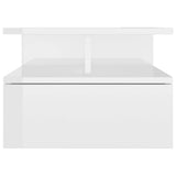 NNEVL Floating Nightstands 2 pcs High Gloss White 40x31x27 cm Chipboard