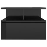 NNEVL Floating Nightstands 2 pcs High Gloss Black 40x31x27 cm Chipboard