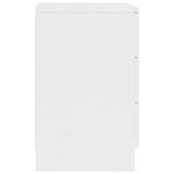NNEVL Bedside Cabinet White 38x35x56 cm Chipboard