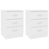 NNEVL Bedside Cabinets 2 pcs White 38x35x56 cm Chipboard