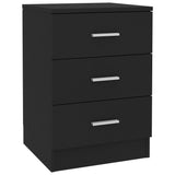 NNEVL Bedside Cabinets 2 pcs Black 38x35x56 cm Chipboard