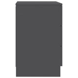NNEVL Bedside Cabinets 2 pcs Grey 38x35x56 cm Chipboard