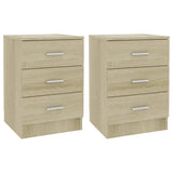 NNEVL Bedside Cabinets 2 pcs Sonoma Oak 38x35x56 cm Chipboard