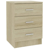 NNEVL Bedside Cabinets 2 pcs Sonoma Oak 38x35x56 cm Chipboard