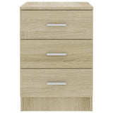 NNEVL Bedside Cabinets 2 pcs Sonoma Oak 38x35x56 cm Chipboard