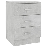 NNEVL Bedside Cabinet Concrete Grey 38x35x56 cm Chipboard