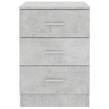 NNEVL Bedside Cabinet Concrete Grey 38x35x56 cm Chipboard