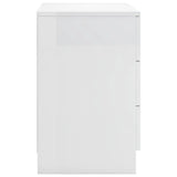 NNEVL Bedside Cabinet High Gloss White 38x35x56 cm Chipboard