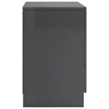 NNEVL Bedside Cabinet High Gloss Grey 38x35x56 cm Chipboard