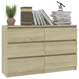 NNEVL Sideboard Sonoma Oak 120x35x76 cm Engineered Wood