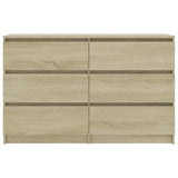 NNEVL Sideboard Sonoma Oak 120x35x76 cm Engineered Wood