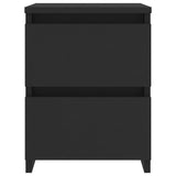 NNEVL Bedside Cabinets 2 pcs Black 30x30x40 cm Chipboard