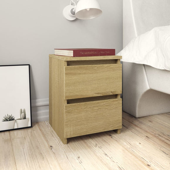 NNEVL Bedside Cabinet Sonoma Oak 30x30x40 cm Chipboard
