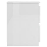 NNEVL Bedside Cabinets 2 pcs High Gloss White 30x30x40 cm Engineered Wood