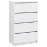 NNEVL Sideboard High Gloss White 60x35x98.5 cm Engineered Wood