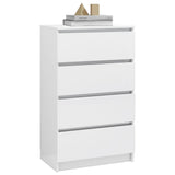 NNEVL Sideboard High Gloss White 60x35x98.5 cm Engineered Wood
