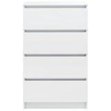 NNEVL Sideboard High Gloss White 60x35x98.5 cm Engineered Wood