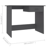 NNEVL Desk Grey 100x50x76 cm Chipboard