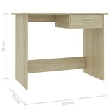 NNEVL Desk Sonoma Oak 100x50x76 cm Chipboard