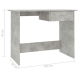 NNEVL Desk Concrete Grey 100x50x76 cm Chipboard