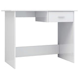 NNEVL Desk High Gloss White 100x50x76 cm Chipboard