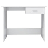 NNEVL Desk High Gloss White 100x50x76 cm Chipboard