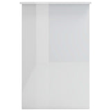 NNEVL Desk High Gloss White 100x50x76 cm Chipboard