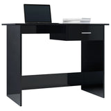NNEVL Desk High Gloss Black 100x50x76 cm Chipboard