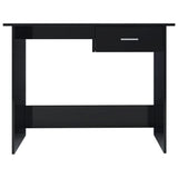 NNEVL Desk High Gloss Black 100x50x76 cm Chipboard