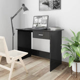 NNEVL Desk High Gloss Black 100x50x76 cm Chipboard