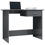 NNEVL Desk High Gloss Grey 100x50x76 cm Chipboard