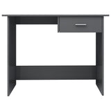 NNEVL Desk High Gloss Grey 100x50x76 cm Chipboard