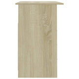 NNEVL Desk with Drawers Sonoma Oak 110x50x76 cm Chipboard
