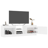 NNEVL TV Cabinet White 120x30x35.5 cm Chipboard