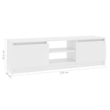 NNEVL TV Cabinet White 120x30x35.5 cm Chipboard