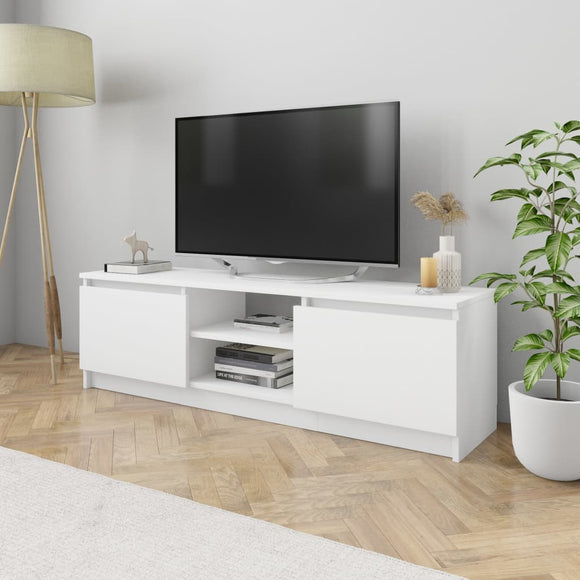 NNEVL TV Cabinet White 120x30x35.5 cm Chipboard