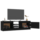 NNEVL TV Cabinet Black 120x30x35.5 cm Chipboard