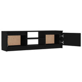 NNEVL TV Cabinet Black 120x30x35.5 cm Chipboard