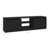NNEVL TV Cabinet Black 120x30x35.5 cm Chipboard