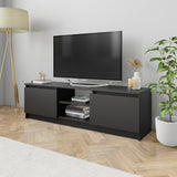 NNEVL TV Cabinet Black 120x30x35.5 cm Chipboard