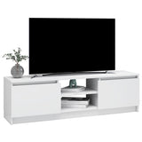 NNEVL TV Cabinet High Gloss White 120x30x35.5 cm Chipboard