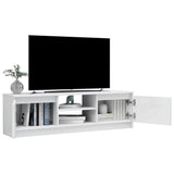 NNEVL TV Cabinet High Gloss White 120x30x35.5 cm Chipboard
