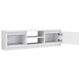 NNEVL TV Cabinet High Gloss White 120x30x35.5 cm Chipboard