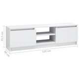 NNEVL TV Cabinet High Gloss White 120x30x35.5 cm Chipboard