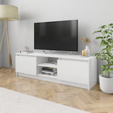 NNEVL TV Cabinet High Gloss White 120x30x35.5 cm Chipboard