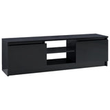 NNEVL TV Cabinet High Gloss Black 120x30x35.5 cm Chipboard
