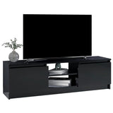 NNEVL TV Cabinet High Gloss Black 120x30x35.5 cm Chipboard