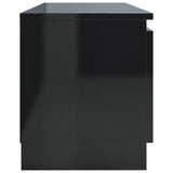 NNEVL TV Cabinet High Gloss Black 120x30x35.5 cm Chipboard
