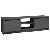 NNEVL TV Cabinet High Gloss Grey 120x30x35.5 cm Chipboard